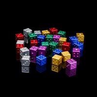 Jeu de dés en aluminium de haute qualité, 5 pièces, 16mm 6d, avec étui en métal, pour boissons, ktv, jeu de table, vente en gros,