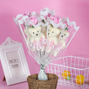 Fleur de savon en forme d'ours, cadeau pour la Fête des Mères, cadeau romantique pour la Saint-Valentin pour petite amie, <span class=keywords><strong>surprise</strong></span> de festival - Product Image 5