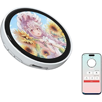Badge intelligent IA personnalisé OEM avec écran HD transparent de 1,85 pouces, pendentif portable à puce électronique numérique téléchargeable et longue autonomie de batterie
