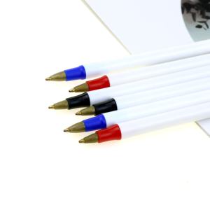 BECOL promosyon ucuz reklam tükenmez kalem kırmızı/siyah/mavi mürekkep kalem ofis okul için özel Logo plastik tükenmez kalem - Product Image 2