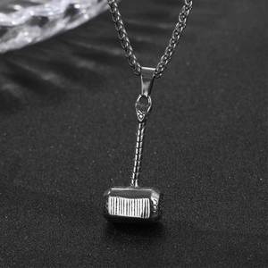 Collar con colgante de martillo de Thor, amuleto de moda para hombre de acero inoxidable SP993 - Product Image 3