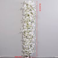 LO-719 Vente en gros de chemins de table floraux longs et personnalisés, centre de table de mariage en fleurs artificielles