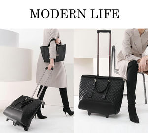 Lightweight Female Carry-On Luggage Fashion <strong>Suitcase</strong> with Zipper Closure for Short Trips and Boarding - Product Image 4