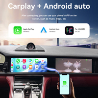 Radio Multimedia Mobil Android 15 Layar Ganda ZWNAV 12.3 inci dengan GPS Navigasi untuk Porsche Panamera 2017-2023, WiFi 4G, CarPlay, 8 Core