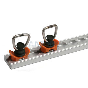 <span class=keywords><strong>Chargement</strong></span> de remorque de <span class=keywords><strong>moto</strong></span> en aluminium Fixation à goujon simple Anneau d'ancrage de voie en L <span class=keywords><strong>Rail</strong></span> de ligne aérienne à dégagement rapide - Product Image 2