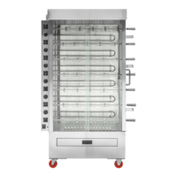 Grill électrique professionnel à poulet rôti en acier inoxydable 3/7 broches, four rotatif commercial à vendre (KJ-7CE)