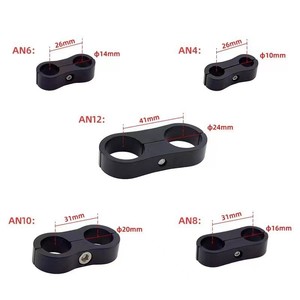 Abrazadera de cable de doble orificio de aleación de aluminio AN4 AN6 AN8 AN10 AN12 para línea de combustible automotriz, para actualización y reacondicionamiento - Product Image 1