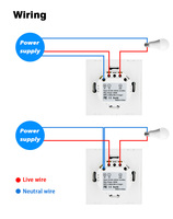 Interrupteur intelligent Wi-Fi Hooanke standard britannique avec prise en charge Alexa, boîtier en verre trempé et en polycarbonate, portée de 10 à 30 m, 10 A, 240 V
