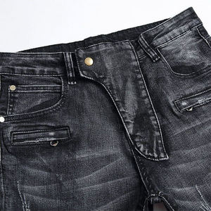 Jeans de Mezclilla Personalizados al por Mayor de Fábrica China, Jeans de Hombre de Alta Calidad Estilo Europeo y Americano, Jeans Rotos de Talla Grande para Hombre - Product Image 3