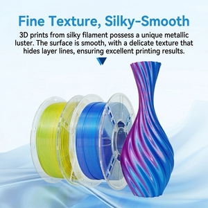 Filamento PLA Seda en Dos Colores Rojo y Azul para Impresión 3D, Filamento PLA Seda para Impresión 3D, 1.75mm de Diámetro, Triple Color, Multicolor - Product Image 2