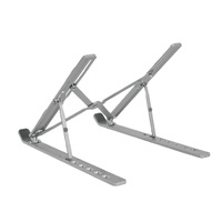Support de refroidissement pour ordinateur portable en alliage d'aluminium argenté NINGSHING 2025 avec tapis antidérapant en silicone, support portable stable et design évidé
