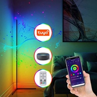 Vente en gros Télécommande App Contrôle RVB Dimmable LED Lampadaire Musique Synchronisation Coin Lampadaire