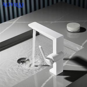 Robinet de <span class=keywords><strong>lavabo</strong></span> de salle de bain blanc élégant en laiton massif, robinet de <span class=keywords><strong>lavabo</strong></span> chaud et froid, <span class=keywords><strong>mitigeur</strong></span> de <span class=keywords><strong>lavabo</strong></span> <span class=keywords><strong>doré</strong></span> - Product Image 2