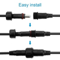 Connecteur d'alimentation rapide à déconnexion rapide, étanche IP65, mâle/femelle, DC 5,5x2,1 mm, câble pour bande LED, caméra CCTV