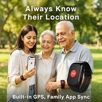 Pulsera Inteligente con Rastreador GPS 4G para el Cuidado de Personas Mayores, Detección de Caídas, Sistema de Respuesta a Emergencias, Monitor de Salud para Alzheimer, Llamada de Emergencia