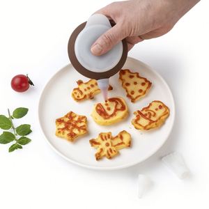 Stylo de décoration en silicone à 3 embouts de qualité alimentaire avec logo personnalisé, outils de pâtisserie pour la décoration de gâteaux, usage domestique, OEM disponible - Product Image 4