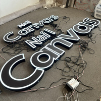 Letrero Luminoso con Letras de Canal Iluminadas Frontalmente con Logotipo 3D Impreso en UV, Letrero Publicitario con Caja de Luz LED 3D Personalizado para Empresas, Resistente al Agua IP65