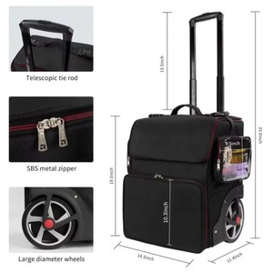 Échantillon Gratuit : Valise de Maquillage à Roulettes pour Coiffure, Voyage, Salon de Beauté et Barbier - Product Image 4