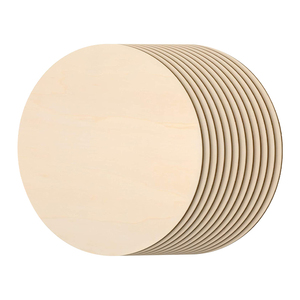 Discos redondos de madera sin terminar, <span class=keywords><strong>recortes</strong></span> de madera para grabado láser, artesanías de tallado - Product Image 3