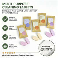 Nettoyant multi-surfaces sans produits chimiques, action rapide, à base de plantes, comprimés de nettoyage polyvalents multi-usages