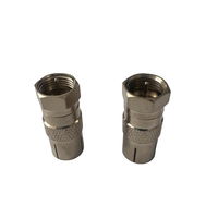 Adaptador RF de Alto Rendimiento, Conector F J/TV K, Conector Macho F a Conector Hembra TV, Adaptador Coaxial RF