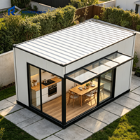 Maison conteneur anti-corrosion personnalisable pour cour, espace repas et bar à domicile
