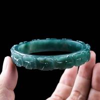 Bracelet en jade véritable, pierre bleue naturelle, avec certification, pour femme, accessoire de mode, bijoux en jade.