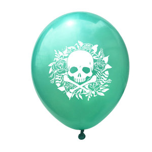 Halloween Skull Rose Latex <b>Balloons</b> Round 12 Inch Party <b>Decor</b> Indoor Use Non Toxic Silk Screen Printing - Product Image 6