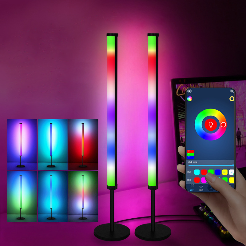 Современная умная неоновая лампа RGB, настольная лампа, переключатель времени с несколькими режимами освещения для игровой комнаты, диско и окружающего света