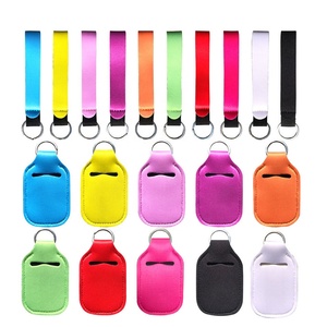 RTS Neoprene Keychain Và Hand Sanitizer Holders Chapstick Chủ <span class=keywords><strong>Keychains</strong></span> Son Môi Chủ Vòng Tay Dây Buộc - Product Image 1