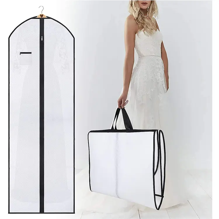 Großhandel Hänge tasche Vliesstoff Haushalts kleidung Abdeckung Custom Dress Garment Bag