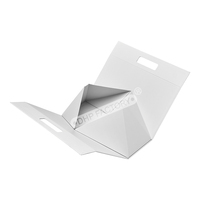 Emballage de bouteille de vin personnalisé rigide en papier carton forme triangulaire emballage plat cadeau boîte d'emballage magnétique pliable avec poignée
