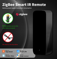Tuya Zigbee Pengendali Jarak Jauh Universal Bertenaga Baterai Inframerah IR untuk TV dan AC, Bekerja dengan Alexa Google Home