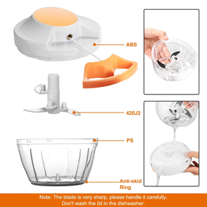 Food Processor Manual <b>Vegetable</b> <b>Chopper</b> Double Blade Food <b>Vegetable</b> Onion Garlic <b>Chopper</b> Cutter - Product Image 3