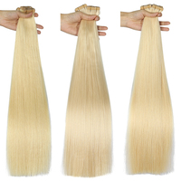 Extensions de cheveux naturels blonds Remy double drawn 100 % authentiques, à bandes adhésives, directement de l'usine