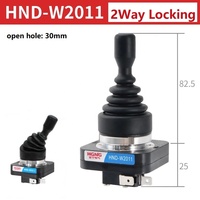 Interrupteur Joystick 2 Voies HND-W201/2011 30mm à Réinitialisation, Contact Argenté, Auto-Verrouillant, pour Contrôle de Machine Automatique