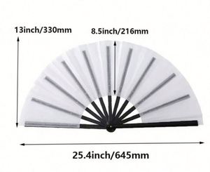 Promotion Éventail à main pliant de 13 pouces, style KONGFU classique, musical, style ange, pour sublimation, avec baleines en plastique et polyester, à motifs folkloriques, vierges - Product Image 2