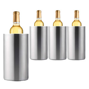 Cubo de Hielo para Vino, Portátil, Redondo, Clásico y Moderno, de Acero Inoxidable de Doble Capa, 1600 ml, Directo de Fábrica - Product Image 4