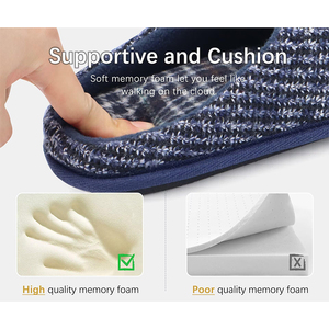 Pantofole da Casa per <span class=keywords><strong>Uomo</strong></span> con Suole in Gomma per Interni ed Esterni, <span class=keywords><strong>Scarpe</strong></span> Calde e Comode con <span class=keywords><strong>Memory</strong></span> <span class=keywords><strong>Foam</strong></span> per Camera da Letto - Product Image 3