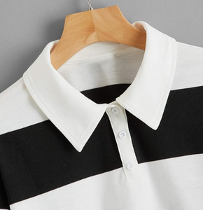 T-Shirt <span class=keywords><strong>Polo</strong></span> sportiva RG-Crop Top ragazze <span class=keywords><strong>manica</strong></span> <span class=keywords><strong>lunga</strong></span> 3 bottoni da <span class=keywords><strong>donna</strong></span> e da <span class=keywords><strong>donna</strong></span> con Splicing su misura t-Shirt <span class=keywords><strong>Polo</strong></span> - Product Image 3