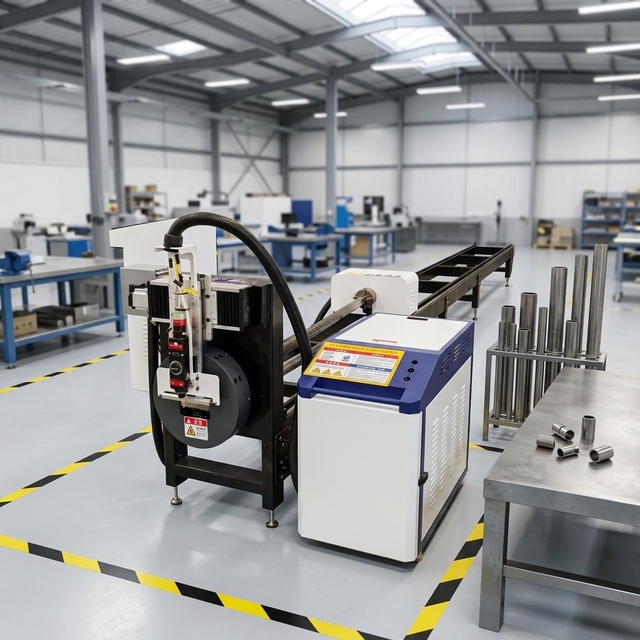 Small Simple Gantry Type CNC 1500W High-Precision Water-Cooled Automatic High Productivity Fiber Laser Tube Cutting Machine