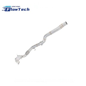 ท่อดาวน์ไปป์ FlowTech T304 สแตนเลสสตีล พร้อมแผ่นกันความร้อน สำหรับ Audi TT TTS MK3 2.0T EA888 - Product Image 5