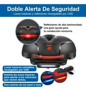 Sillín de bicicleta con luz LED, espuma viscoelástica EVA, asiento de bicicleta transpirable para adultos y hombres - Product Image 2