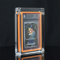 Boîtier de présentation en acrylique magnétique anti-décoloration pour cartes gradées, résistant aux UV, avec couvercle de protection pour cartes gradées BGS TCG