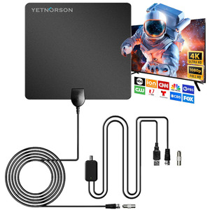 Antena <span class=keywords><strong>de</strong></span> TV Digital HD para Interiores, Receptor <span class=keywords><strong>de</strong></span> TV Digital <span class=keywords><strong>de</strong></span> 28dbi, 1080P 4K, Canales Gratuitos, Antena <span class=keywords><strong>de</strong></span> TV HD para Interiores UHF VHF para Películas y Televisión - Product Image 1