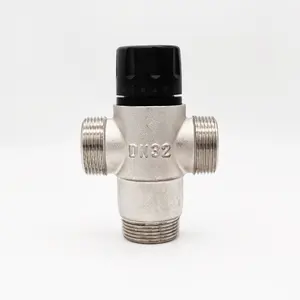 China Manufacturer1-1/4" DN32 Water Mixing Valve Water Heater Solar Thermostatic Valve 3 Way Water Temperature Control Valve