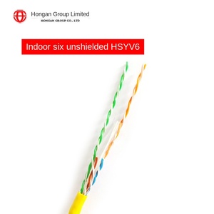 Sơn đông hongan bán buôn của thể loại 6 xoắn cặp mạng cáp UTP lá chắn CAT5E cat6A Cat5 Cat6 cáp thông tin liên lạc - Product Image 6