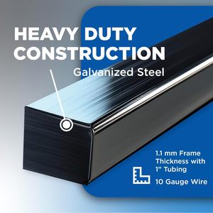 Untuk ALEKO kandang hewan peliharaan perjalanan portabel pena bermain anjing besi galvanis hitam dalam ruangan luar ruangan 5 'x 5' x 4 'kandang besar untuk - Product Image 5