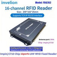 Lecteur RFID fixe UHF Invelion le moins cher, Impinj E710, 4/8/16 ports (860-960 MHz), protocole ISO 18000-6C, portée longue distance 1-35 m