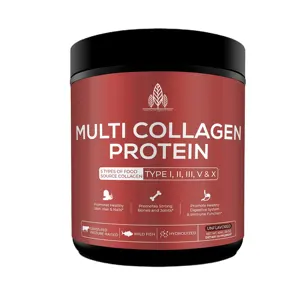 Multi Collagen Protein Powder Hydrolyzed (Type I II III V X) Grass-Fed All-in-One Super Bone Broth + Collagen Peptides OEM